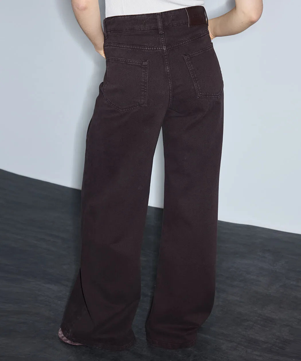 Kahverengi Zincirli Wide Leg Jean Pantolon Is1260018043074 | Ipekyol
