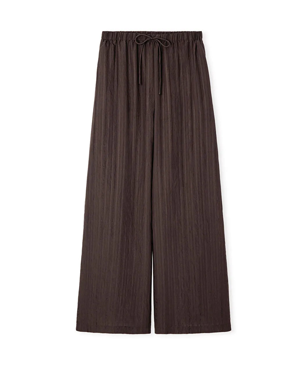 Kahverengi Çizgili Wide Leg Pantolon Is1260003193074 | Ipekyol