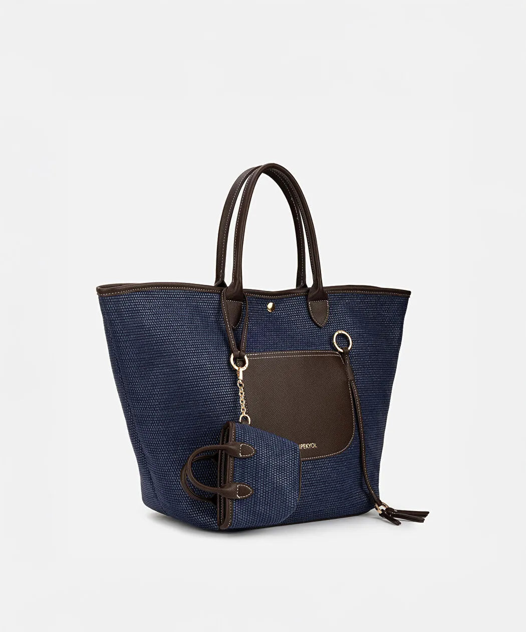 Lacivert Mini Cüzdanlı Colorblock Çanta Is1260052067015 | Ipekyol