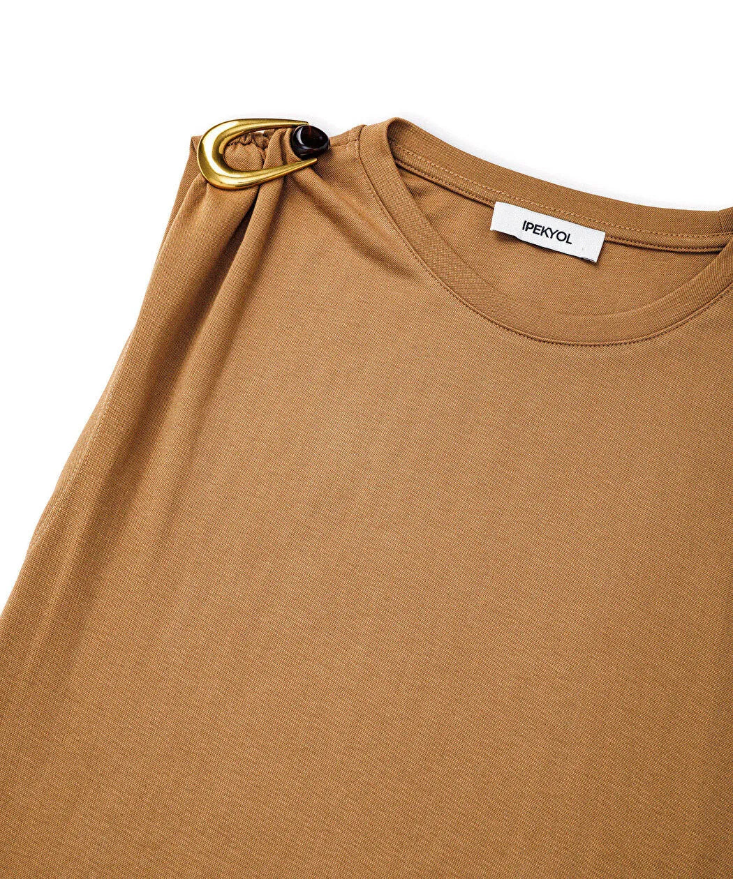Natürel Metal Aksesuarlı Örme Elbise Is1260002339003 | Ipekyol