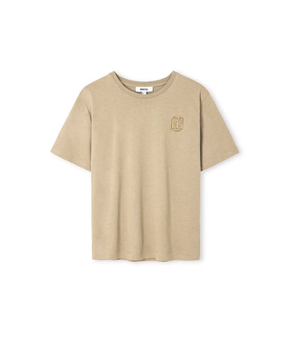 Haki Metal Monogram Aksesuarlı Tişört Is1260070244176 | Ipekyol