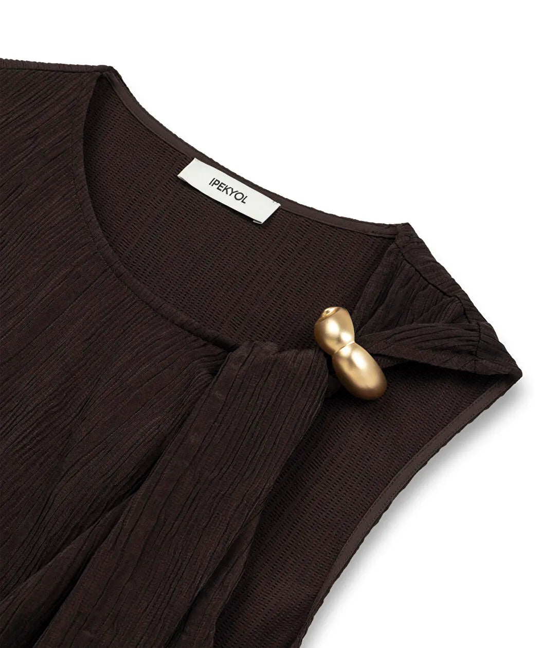Kahverengi Bluz Is1260006054074 | Ipekyol