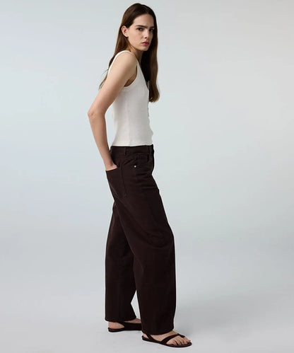Kahverengi Barrel Fit Jean Pantolon Is1260018080074 | Ipekyol
