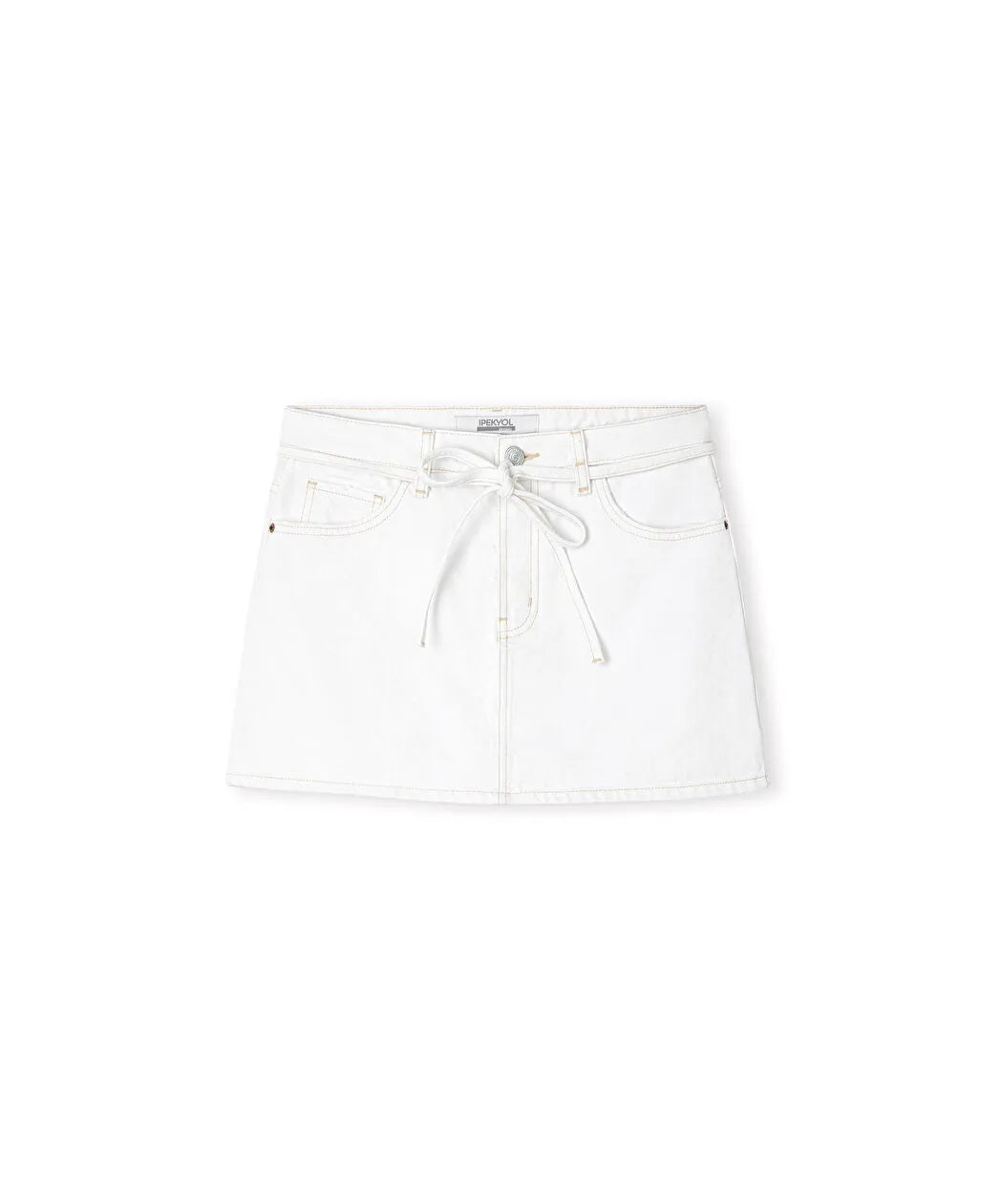 Beyaz Non Denim Şort Etek Is1260013079002 | Ipekyol