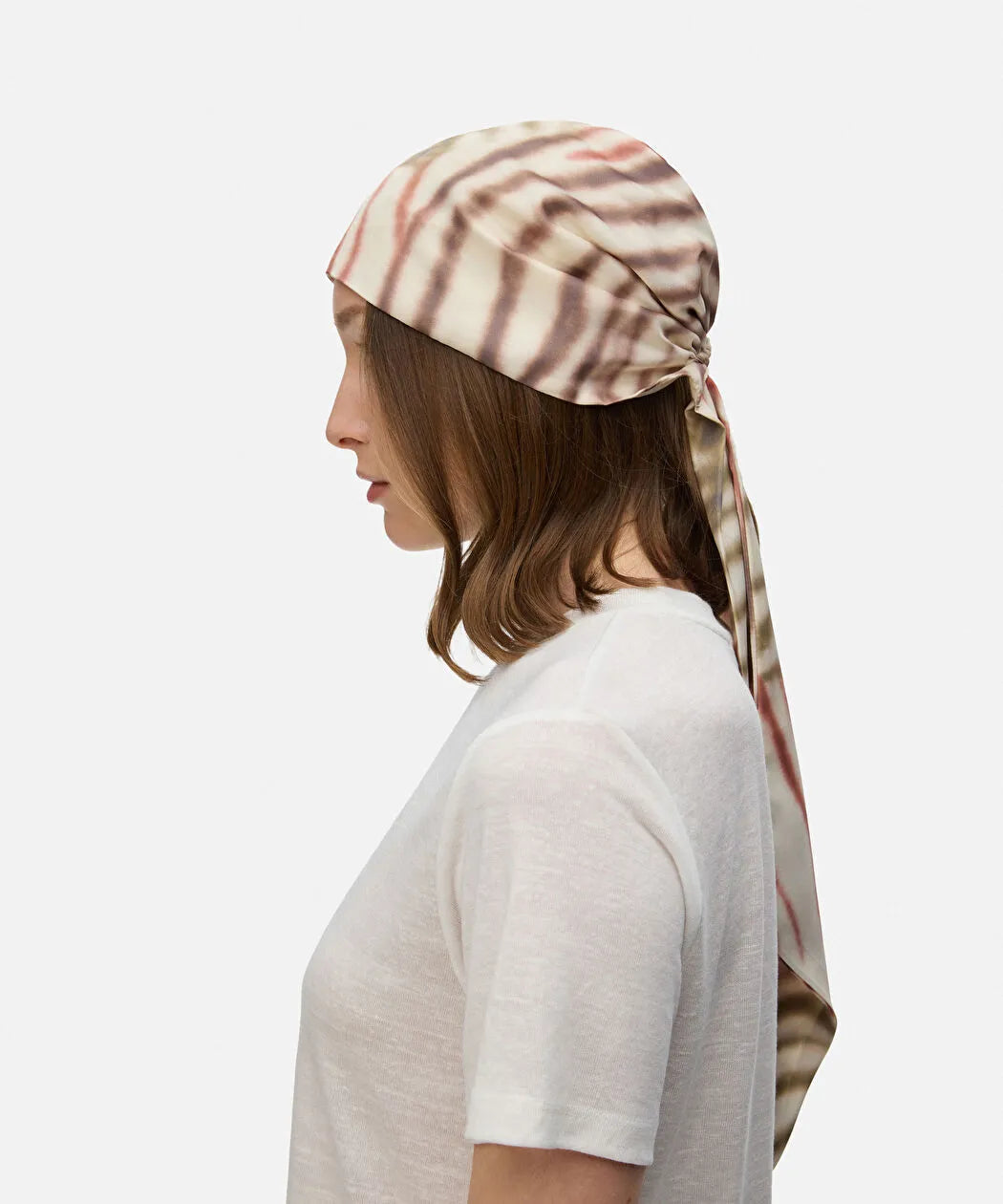 Ekru Desenli Bandana Eşarp Is1260082050018 | Ipekyol