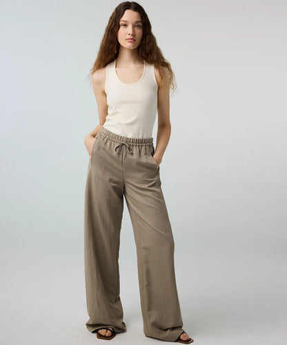Haki Belden Bağlamalı Wide Leg Pantolon Is1260003249176 | Ipekyol
