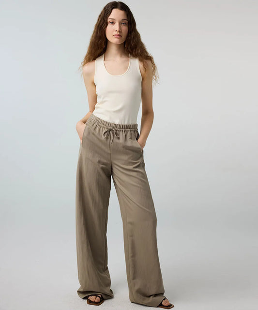 Haki Belden Bağlamalı Wide Leg Pantolon Is1260003249176 | Ipekyol
