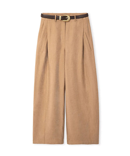 Natürel Kemerli Barrel Fit Pantolon Is1260003229003 | Ipekyol