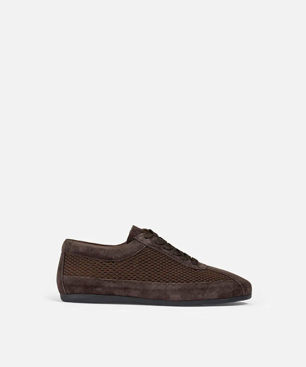 Kahverengi Deri Içerikli Kontrast Dokulu Sneaker Is1260062012074 | Ipekyol