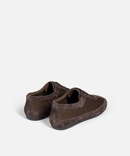 Kahverengi Deri Içerikli Kontrast Dokulu Sneaker Is1260062012074 | Ipekyol