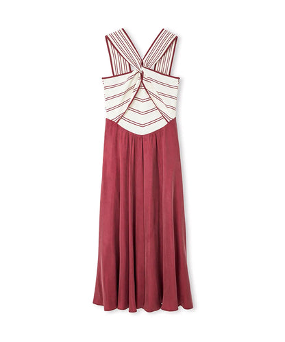 Pembe Colorblock Halter Yaka Elbise Is1260002290026 | Ipekyol