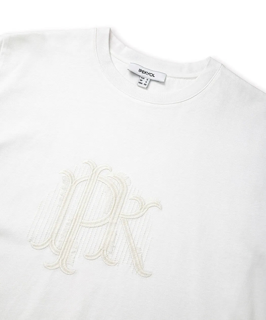 Ekru Monogram Nakışlı Tişört Is1260070248018 | Ipekyol