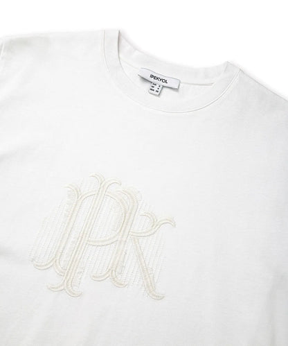 Ekru Monogram Nakışlı Tişört Is1260070248018 | Ipekyol