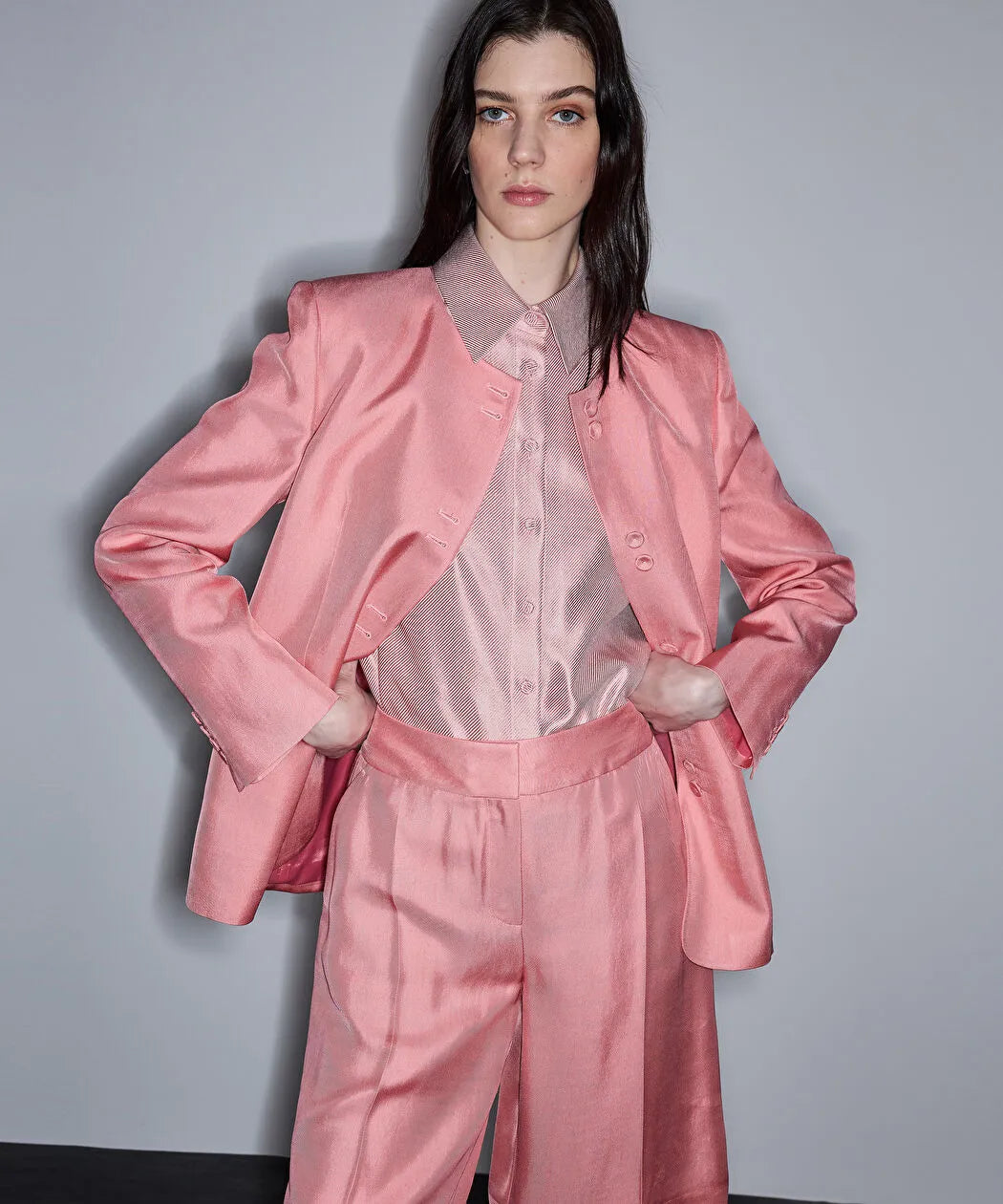 Pembe Viskoz Bermuda Is1260013006039 | Ipekyol