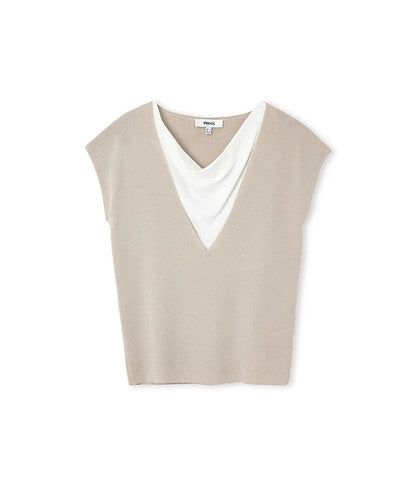 Ekru Çift Parça Görünüm Colorblock Triko Is1260050106030 | Ipekyol
