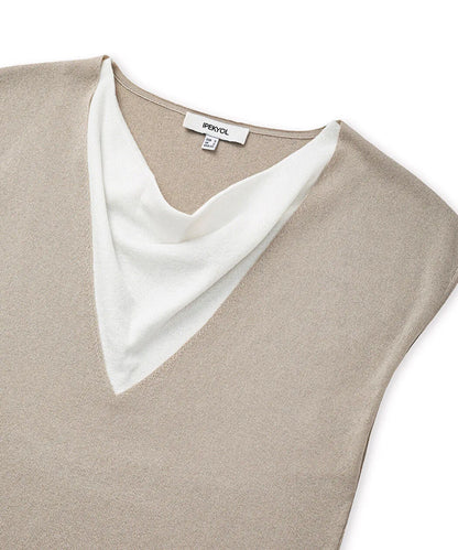 Ekru Çift Parça Görünüm Colorblock Triko Is1260050106030 | Ipekyol