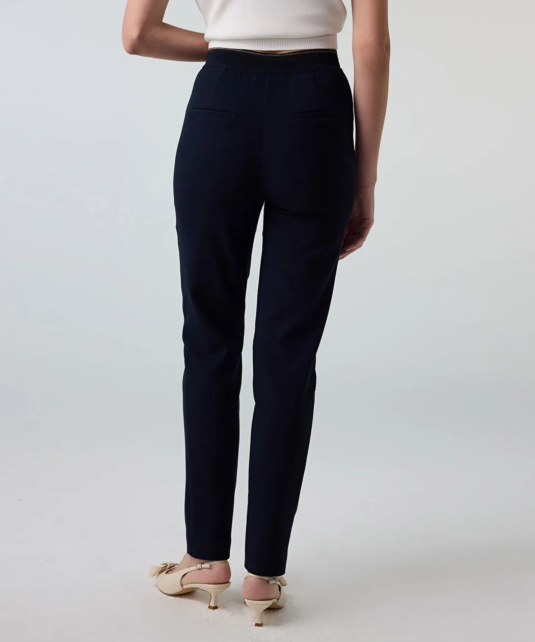 Lacivert Lurex Bel Skinny Fit Pantolon Is1260003250015 | Ipekyol