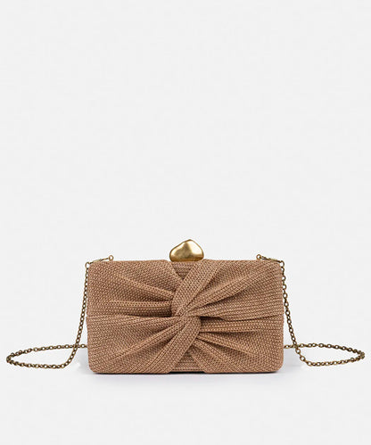 Bej Düğüm Efektli Uzun Zincir Askılı Clutch Is1260121002023 | Ipekyol