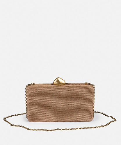 Bej Düğüm Efektli Uzun Zincir Askılı Clutch Is1260121002023 | Ipekyol