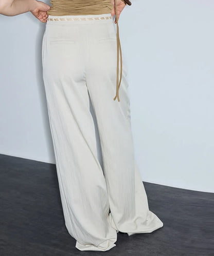 Ekru Püsküllü Kuşaklı Wide Leg Pantolon Is1260003204030 | Ipekyol