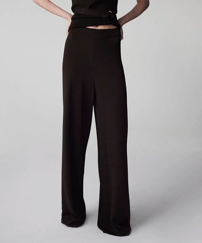 Kahverengi Wide Leg Triko Pantolon Is1260003159074 | Ipekyol