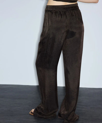 Kahverengi Parlak Dokulu Wide Leg Pantolon Is1260003245074 | Ipekyol