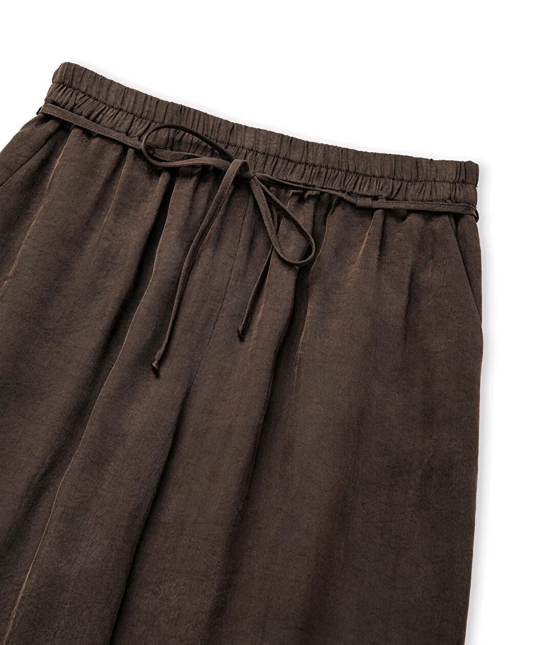 Kahverengi Parlak Dokulu Wide Leg Pantolon Is1260003245074 | Ipekyol