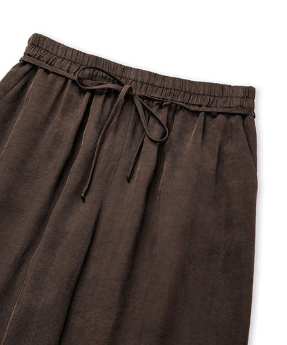 Kahverengi Parlak Dokulu Wide Leg Pantolon Is1260003245074 | Ipekyol