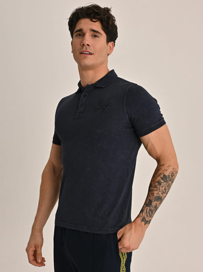 Fenerbahçe Lacivert Trend Tie Dye Erkek Polo Tshirt