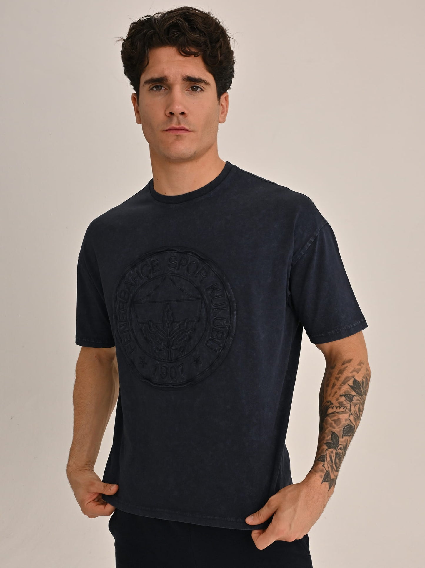 Fenerbahçe Lacivert Tribün Tie Dye Erkek Oversize Tshirt