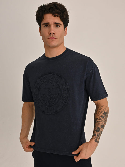 Fenerbahçe Lacivert Tribün Tie Dye Erkek Oversize Tshirt
