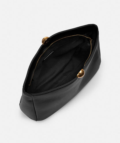 Siyah Metal Tokalı Deri Görünümlü Clutch Is1260121003001 | Ipekyol