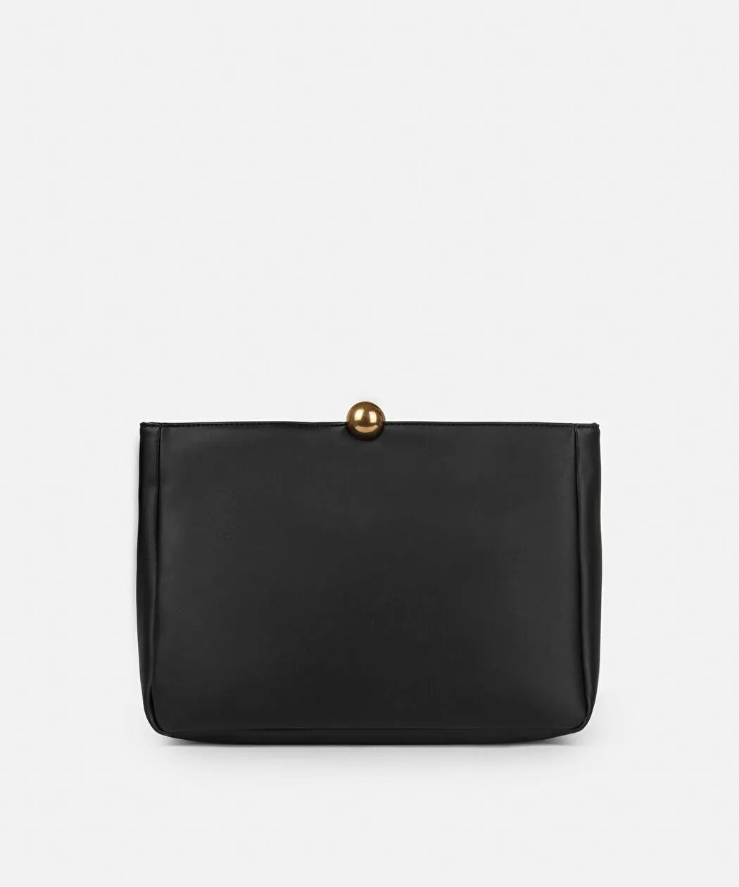 Siyah Metal Tokalı Deri Görünümlü Clutch Is1260121003001 | Ipekyol