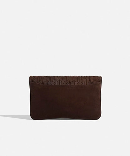 Kahverengi Sienna Deri Süet Clutch I00000121020074 | Ipekyol