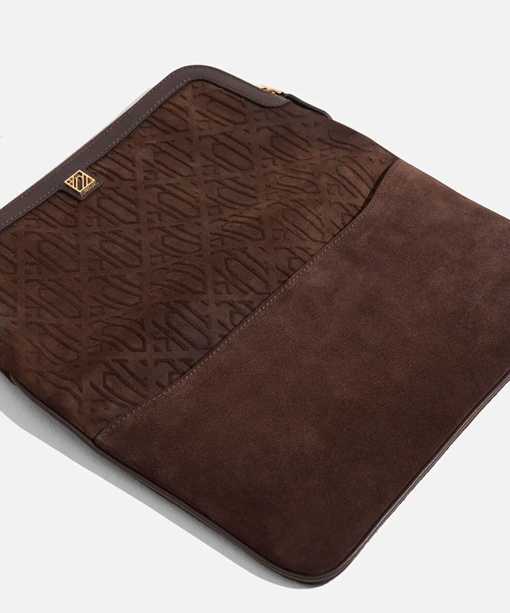 Kahverengi Sienna Deri Süet Clutch I00000121020074 | Ipekyol