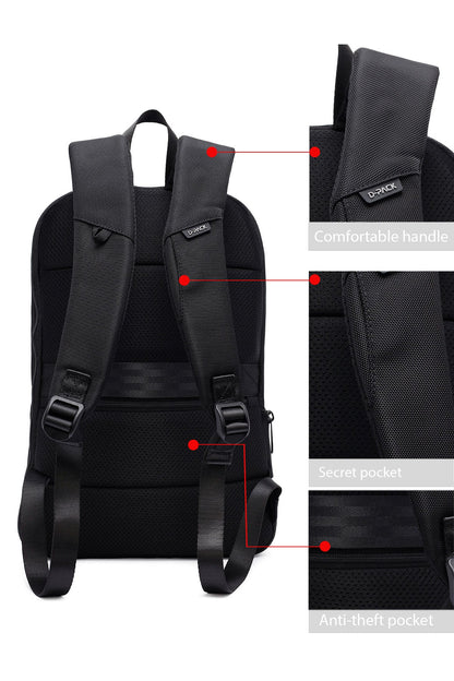 D-pack Unisex Siyah Sırt Çantası