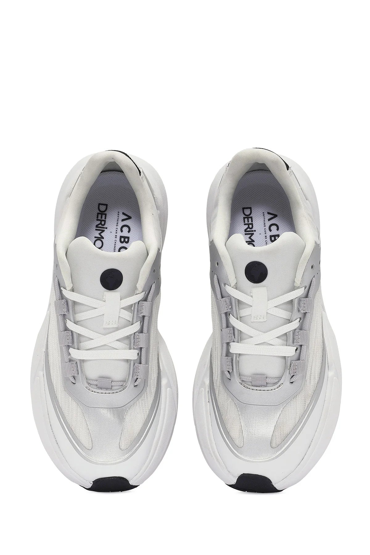 Acbc X Derimod Kadın Beyaz Bağcıklı Kalın Tabanlı Sneaker