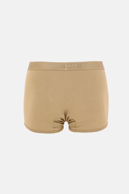 Haki-siyah 3'lü Düz Micro Modal Boxer