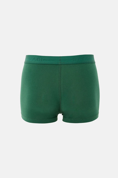 Koyu Yeşil 5210 Desenli Pamuk Boxer