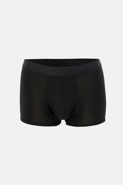 Bordo-siyah 3'lü Desenli Micro Modal Boxer