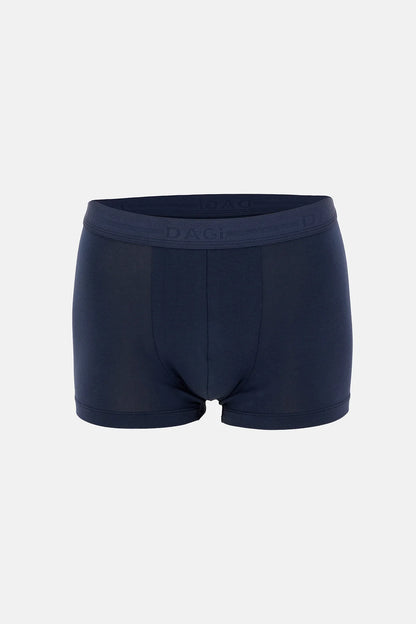 Gri-lacivert 3'lü Desenli Pamuk Boxer