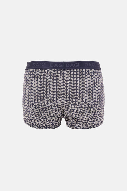 Buz Mavisi-füme 4210 3'lü Desenli Micro Modal Boxer