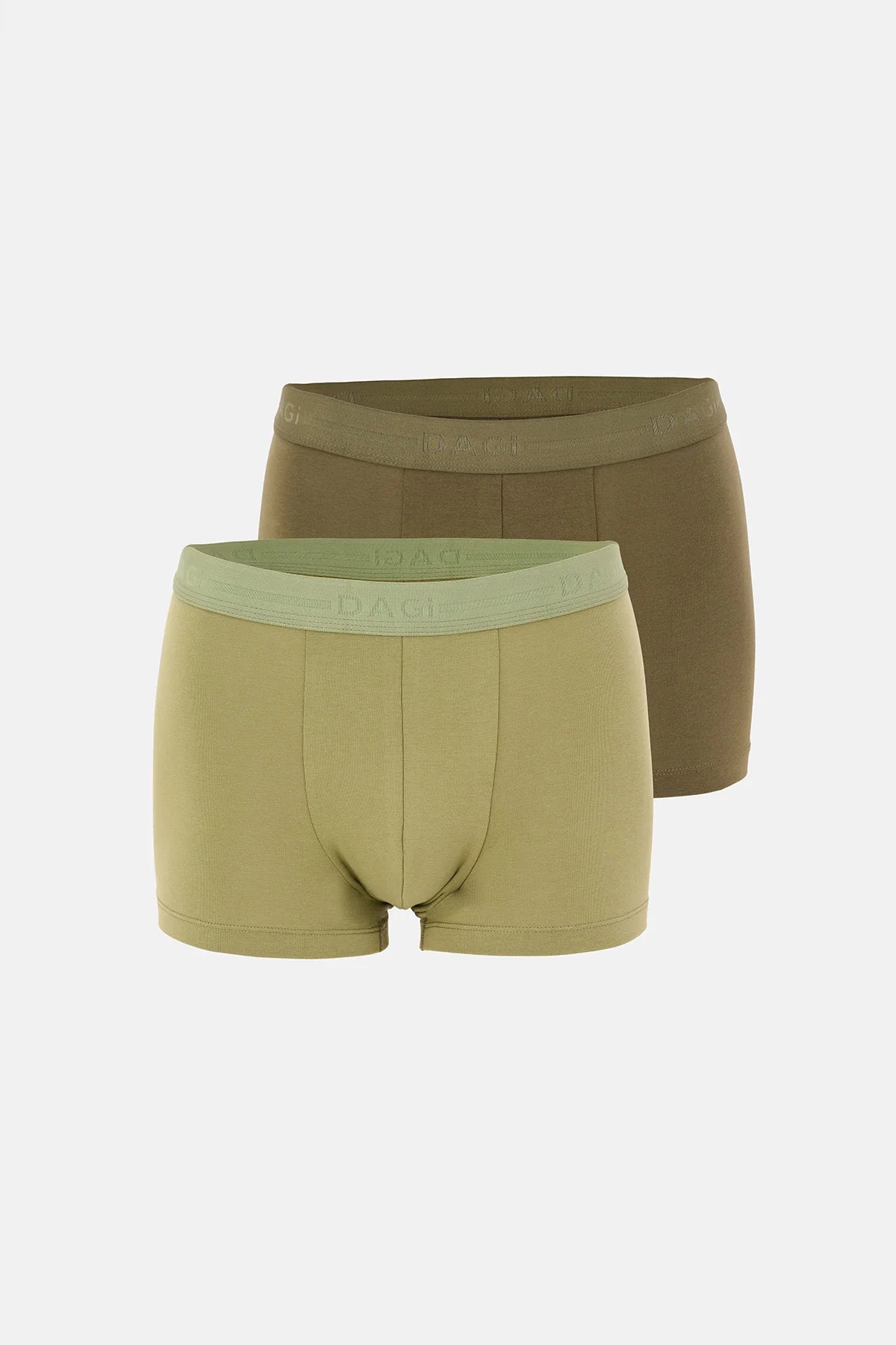 Haki-yeşil 5210 2'li Desenli Pamuk Boxer