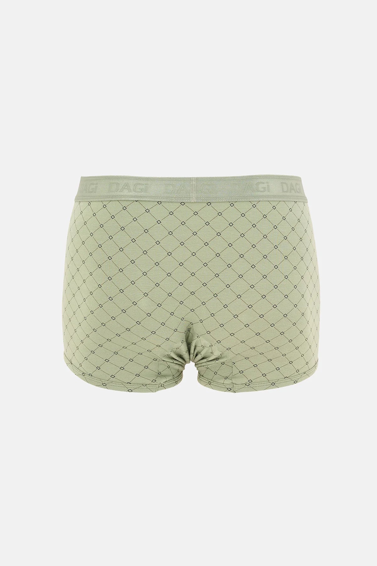 Ekru-mint 3'lü Desenli Micro Modal Boxer