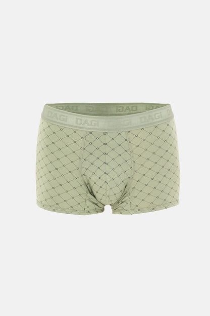 Ekru-mint 3'lü Desenli Micro Modal Boxer