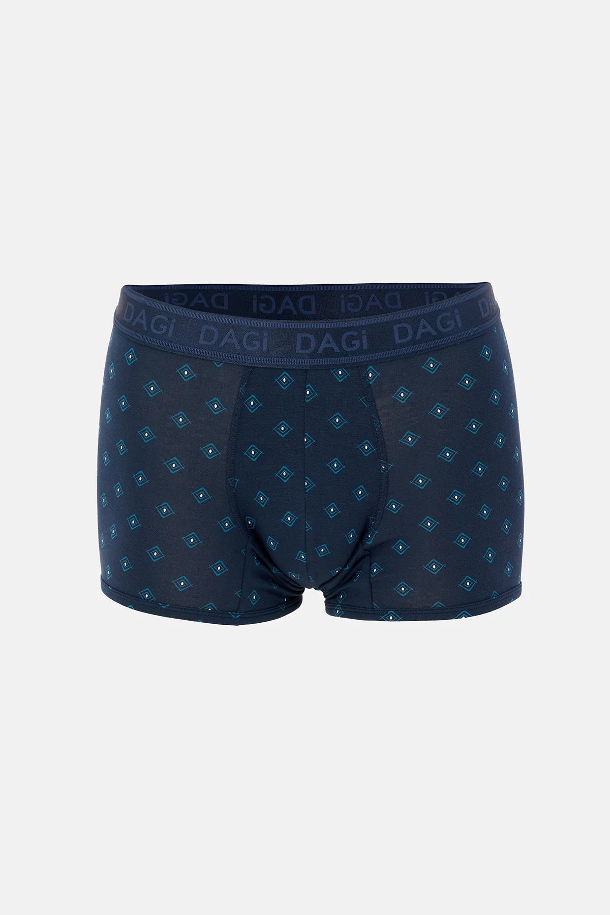 Lacivert-mavi Desenli Micro Modal Boxer
