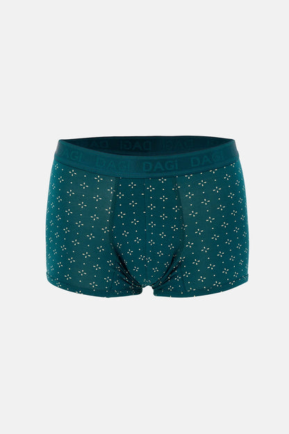 Petrol Yeşili Desenli Micro Modal Boxer