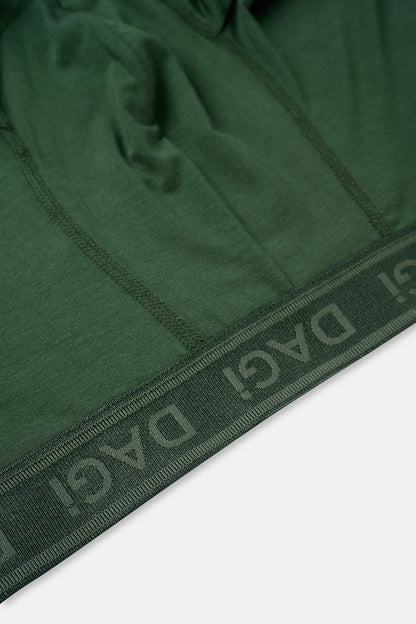 Koyu Yeşil-yeşil 3'lü Düz Micro Modal Boxer
