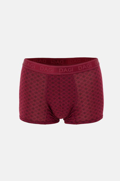 Bordo Desenli Micro Modal Boxer