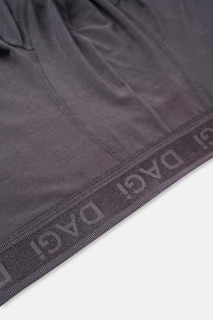 Antrasit-siyah 3'lü Desenli Micro Modal Boxer